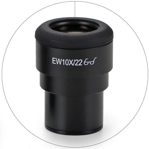 Oculaire EWF 10x / 22 mm avec 10/100 micromètres et réticule, tube Ø 30 mm