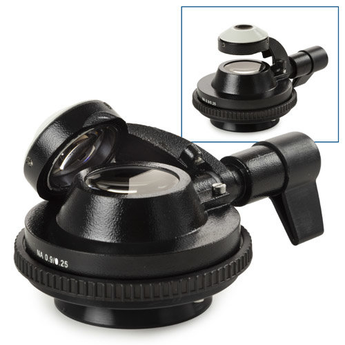 Abbe condenser with 0.9 / 1.25 swiveling front lens