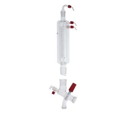RV 10.50 Condensador vertical con colector y válvula de corte para destilación a reflujo, revestido
