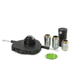 Zernike Phase contrast condenser with Plan Phase 10x, S40x, S100x oil and dark field disc