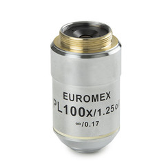 Infinity plan PL S100x / 1.25 oil immersion IOS objective. Working distance 0.18 mm