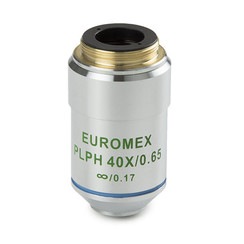 Infinitely corrected plan phase S40x / 0.65 objective. Working distance 0.36 mm