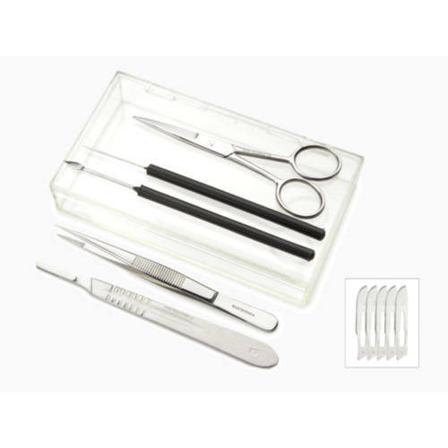 Kit de dissection emballé dans un coffret plastique – 6 pièces