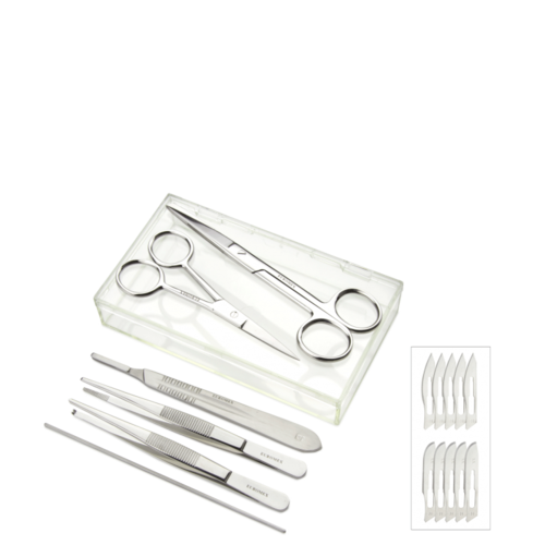 Kit de dissection pour carpe Koï Emballé dans un coffret plastique – 8 pièces