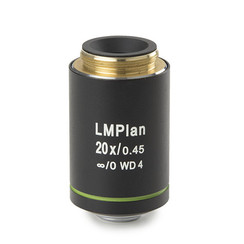 Infinity plan PL-M 20x/0.40 IOS objective. Working distance 7.8 mm. No coverglass correction