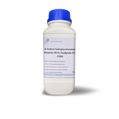 di-Natriumwaterstoffosfaat dihydraat 99+%, Foodgrade, FCC, E339(ii)