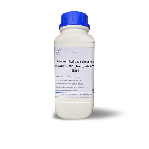 Hydrogénophosphate de sodium dihydraté 99+%, Foodgrade, FCC, E339 (ii)