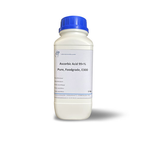 L (+) - Ácido ascórbico 99 +%, puro, BP/USP/EP/FCC/E300, Foodgrade