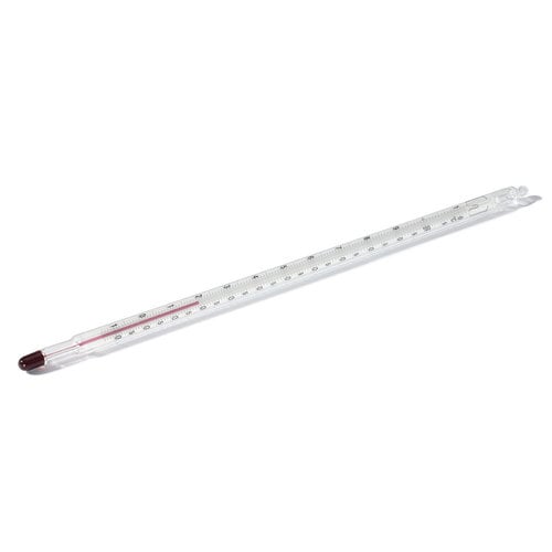 Glass thermometer calibrated, 0 to 100 °C, Distribution: 0.5 °C