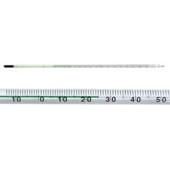 Termometro in vetro con riempimento speciale verde, da -10 a +360 °C, Distribuzione: 2 °C
