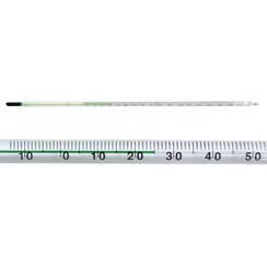 Glasthermometer Met groene speciale vulling, -10 tot +250 °C, Verdeling: 2 °C