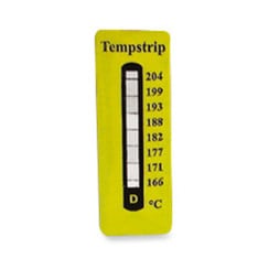 Temperature measurement strips Irreversible, 166-171-177-182-188-193-199-204 °C