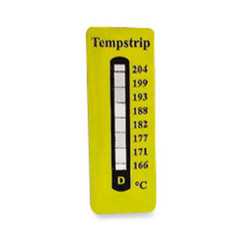 Tiras de medición de temperatura Irreversible, 166-171-177-182-188-193-199-204 °C