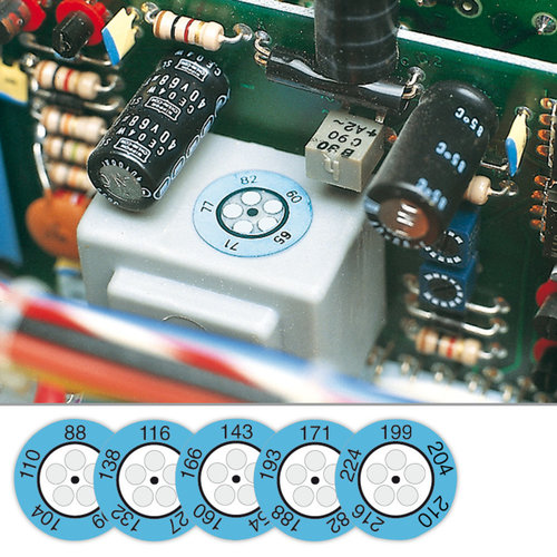 Temperaturanzeigen MINI Irreversible, 116-121-127-132-138 °C