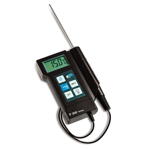 Instrumento de medición de temperatura P300, con certificado de calibración ISO (0 °C, +60 °C)