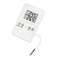 Binnen-/buitenthermometer Met min/max-functie en grenswaarde-alarm