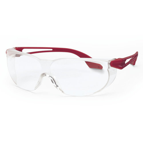 Skylite safety glasses, red metallic