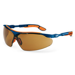 Schutzbrille i-vo, braun, blau-orange