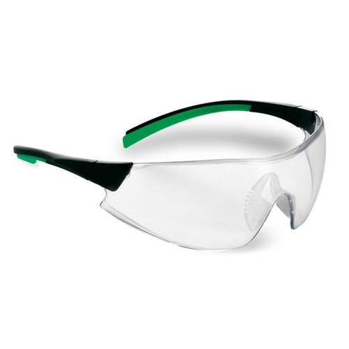 Schutzbrille 546, farblos, schwarz-grün
