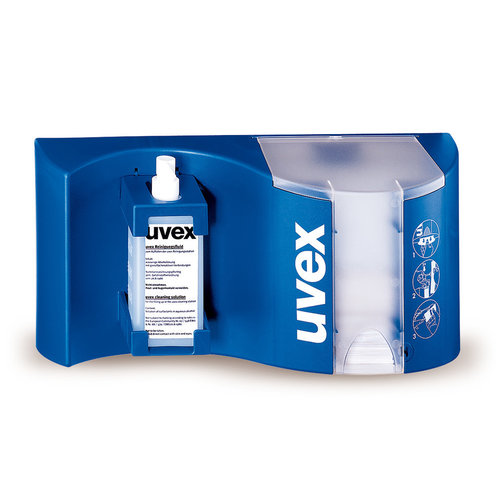 Eyeglass cleaning station
