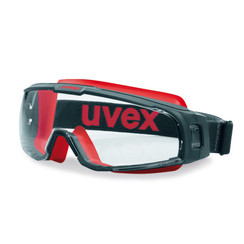 Máscara de gafas u-sonic Sin vidrio secundario, negro/rojo, 9308-247