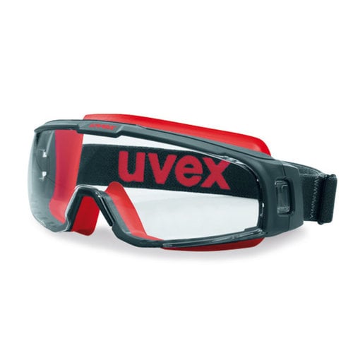 Lunettes masque u-sonic Sans verre secondaire, noir/rouge, 9308-247