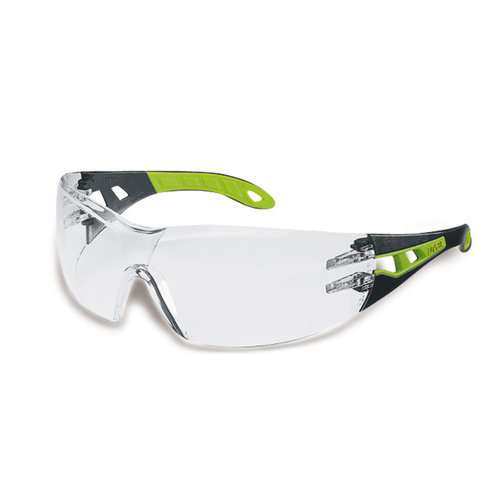 Safety glasses pheos, colourless, black green, 9192-225