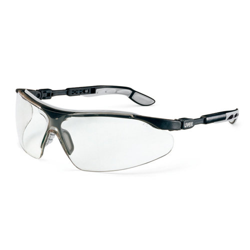 Veiligheidsbril i-vo, kleurloos, zwart/grijs
