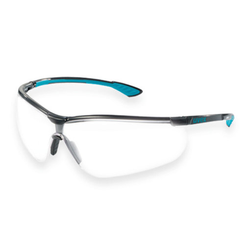 Veiligheidsbril uvex sportstyle, kleurloos, zwart/petrol