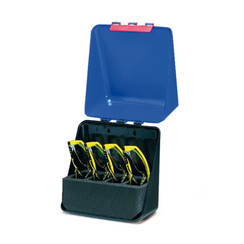 Caja de gafas Para 4 gafas de seguridad, azul