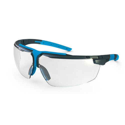 Safety glasses i-3, colourless, anthracite blue