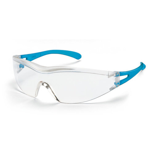 Schutzbrille x-one, farblos, azurblau