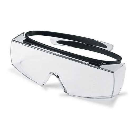 Veiligheidsbril super OTG, kleurloos, zwart