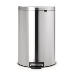 Waste bin with pedal FlatBack+, chrome