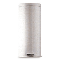 Cubo de basura con pedal NewIcon con cubo interior de zinc resistente al fuego, 20 l, blanco