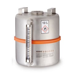 Safety collection container for flammable liquids, with level indication