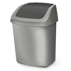 Waste bin with hinged lid, 25 l
