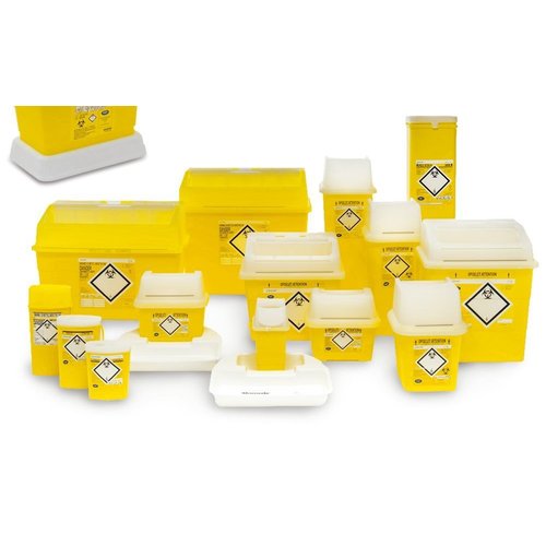 Sharpsafe waste bins® 9 to 13-l container, 5 pieces