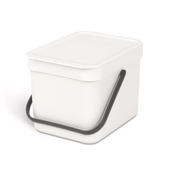 Poubelle « Sort & Go », 6 l, blanc