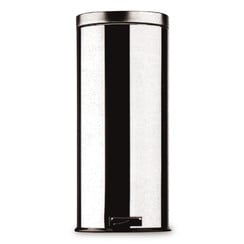 Poubelle avec pédale NewIcon avec godet intérieur en zinc résistant au feu, 30 l, chrome