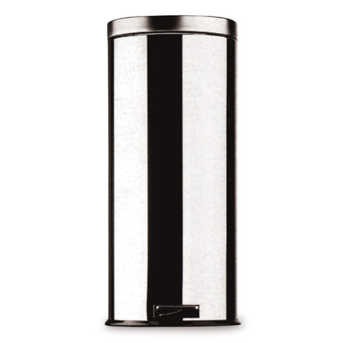 Waste bin with pedal NewIcon with fire-resistant zinc inner bucket, 30 l, chrome