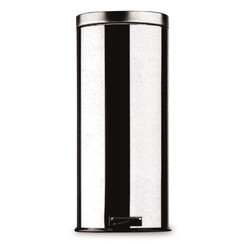 Poubelle avec pédale NewIcon avec godet intérieur en zinc résistant au feu, 20 l, chrome