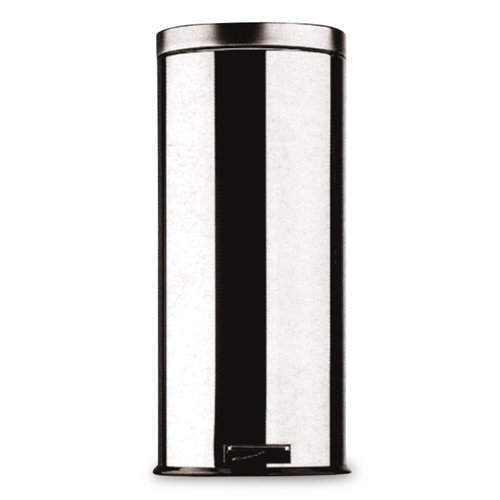 Waste bin with pedal NewIcon with fire-resistant zinc inner bucket, 20 l, chrome