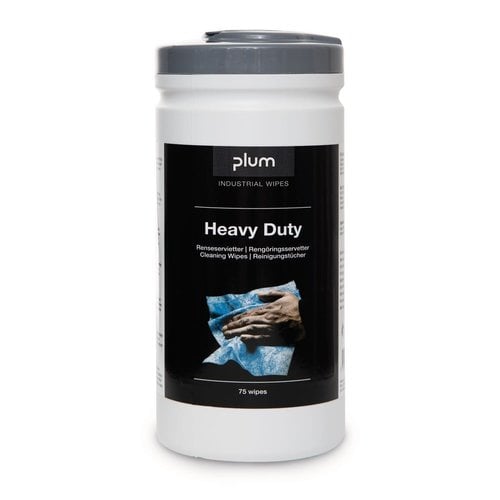 Handreiniging, vochtige doekjes plum wipes heavy-duty, 75 doekjes dispenser