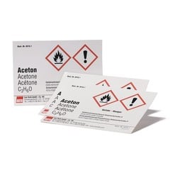 Chemical label , Acetone