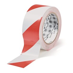 Signal tape, red/white