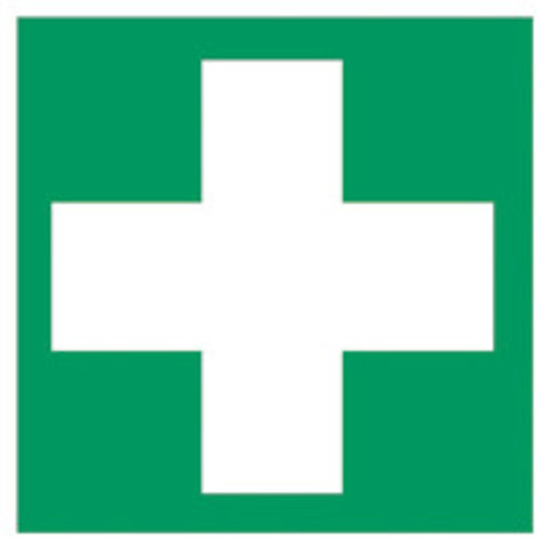 Erste-Hilfe- und Rettungszeichen nach ISO 7010 Klebefolie, Erste Hilfe, 200 x 200 mm