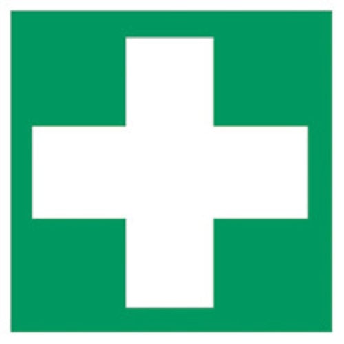 First aid and rescue signs in accordance with ISO 7010 Adhesive film, First aid, 200 x 200 mm