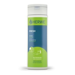 Gel douche nettoyant pour la peau HERWE FRESH, flacon de 250 ml