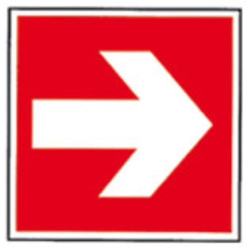 Symboles de protection contre l’incendie, flèche directionnelle, 200 x 200 mm